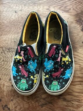 Vans Women’s Slip-On Sneakers with Colorful YO GABBA GABBA Print